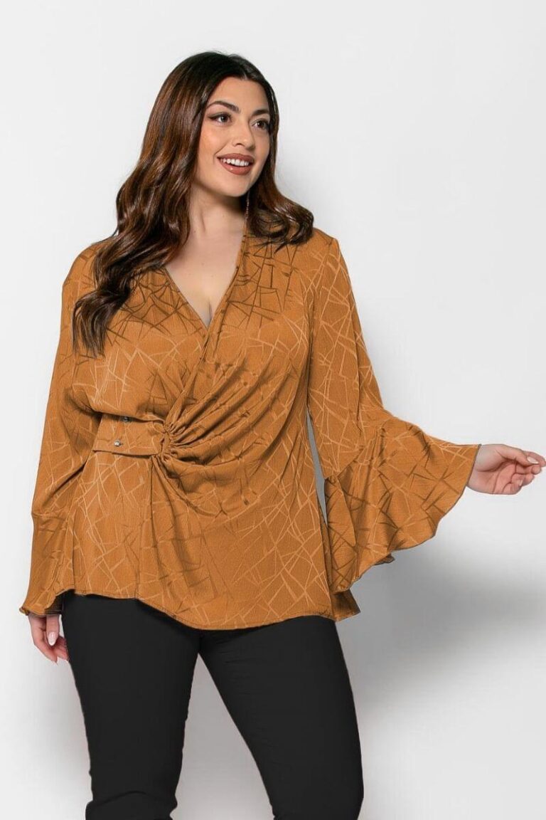 Μπλούζα silk Ζορζέτα Κρουαζέ Με Κρίκο (4)