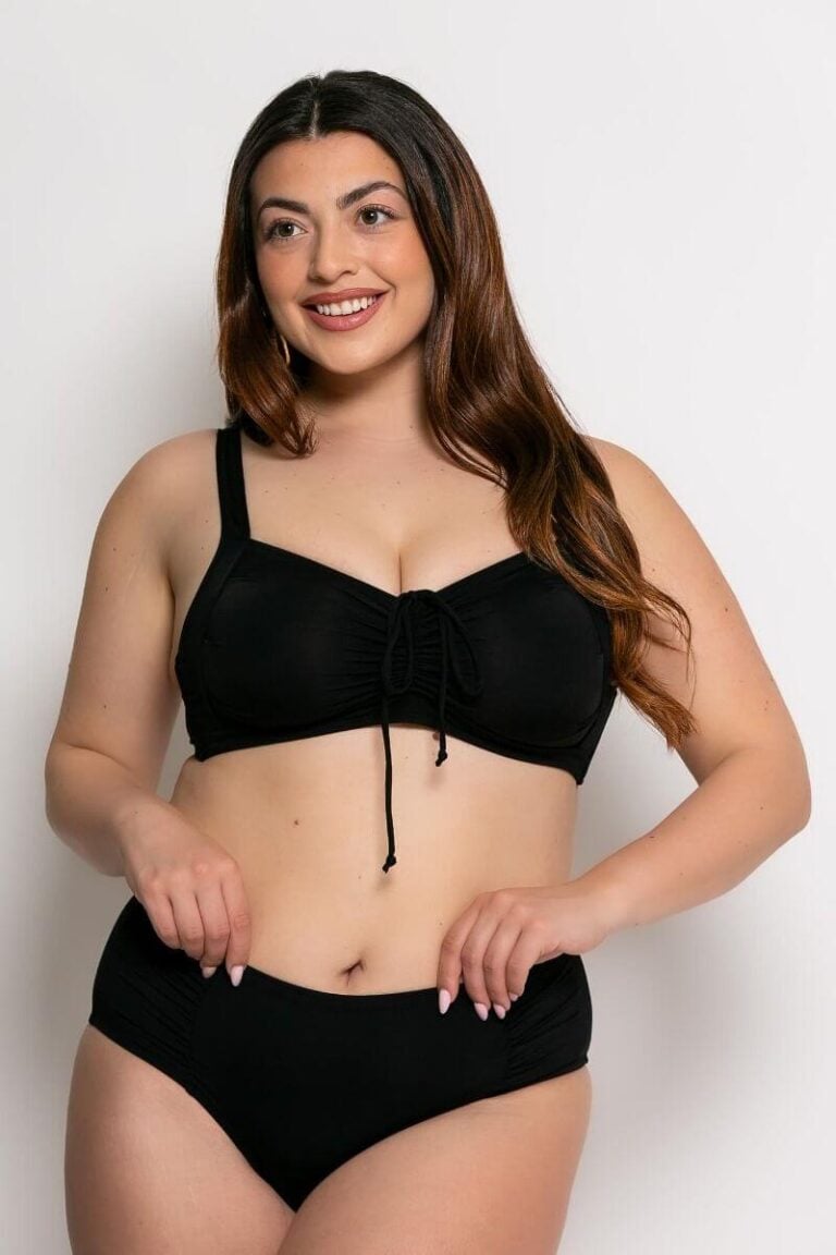 Μαγιό bikini Με Με Σούρα Μονόχρωμο ΜΑΥΡΟ