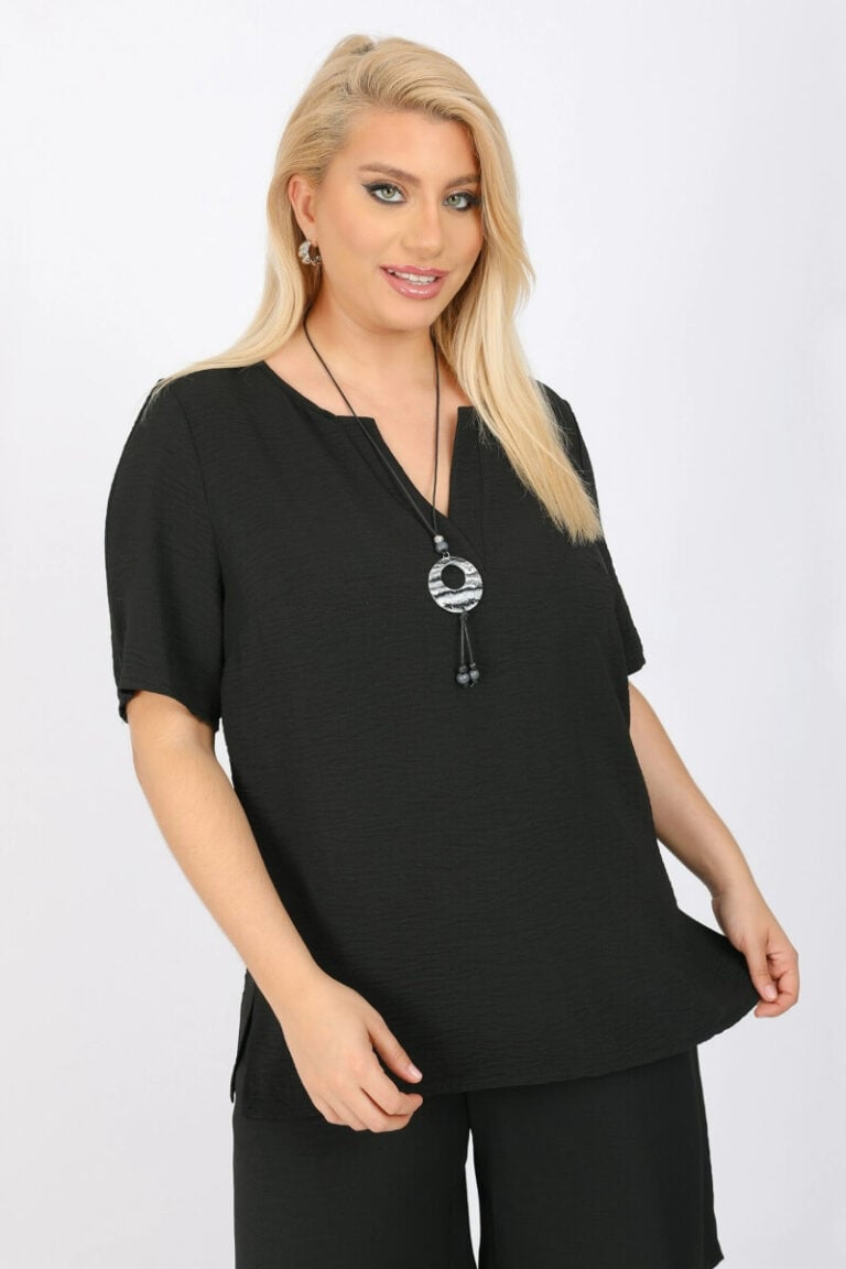 Μπλούζα wash look Με ΔΩΡΟ Κολιέ