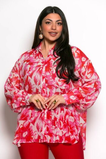 Πουκαμίσα savina oversized floral patern