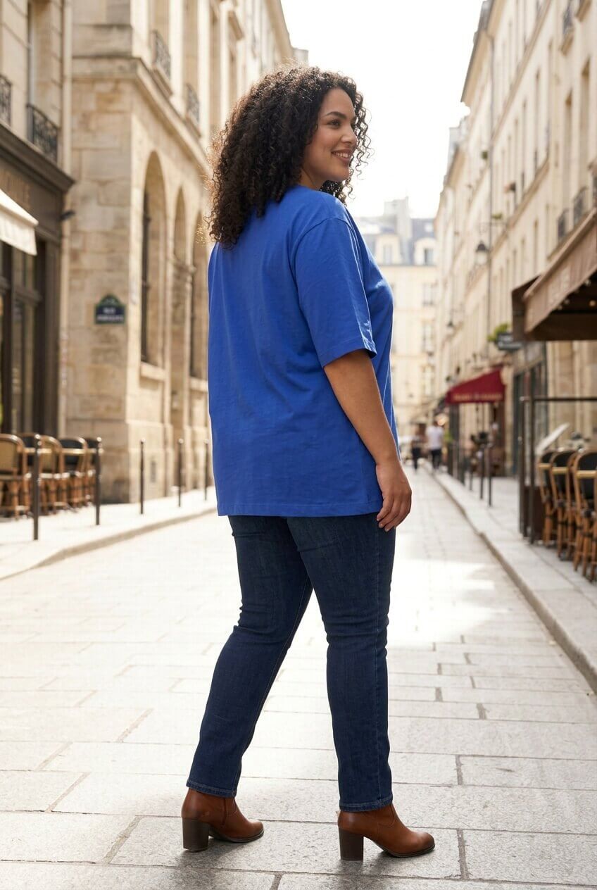 Μπλούζα super plus size cotton persona print