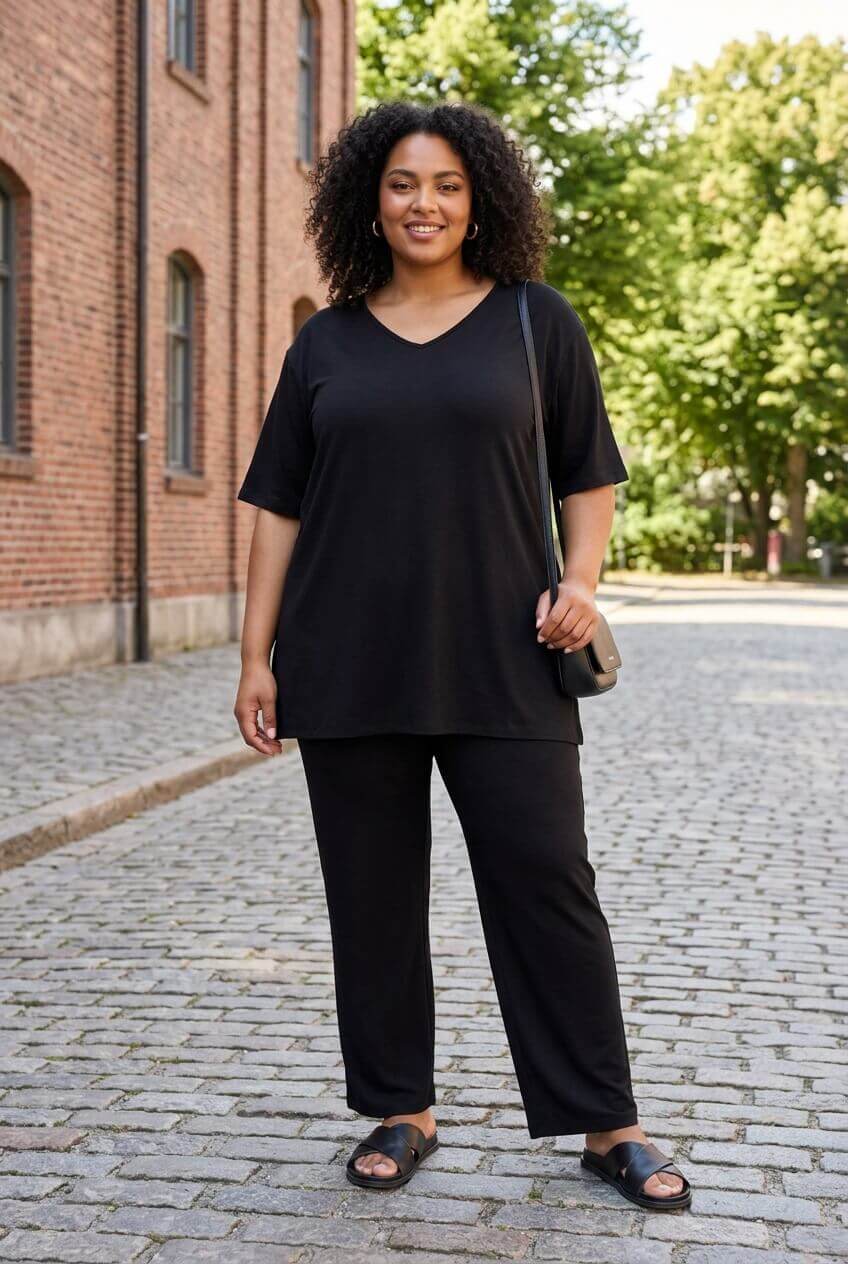 Μπλούζα super plus size v neck very elastic