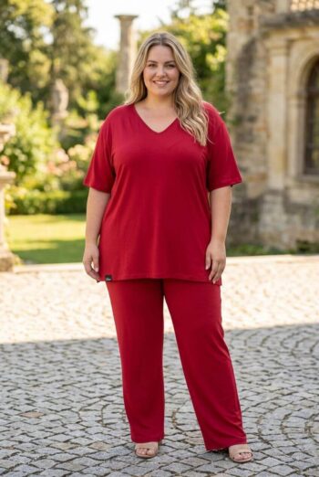 Μπλούζα super plus size v neck very elastic