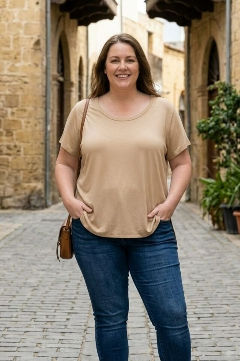 Μπλούζα viscose round neck
