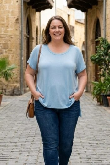 Μπλούζα viscose round neck