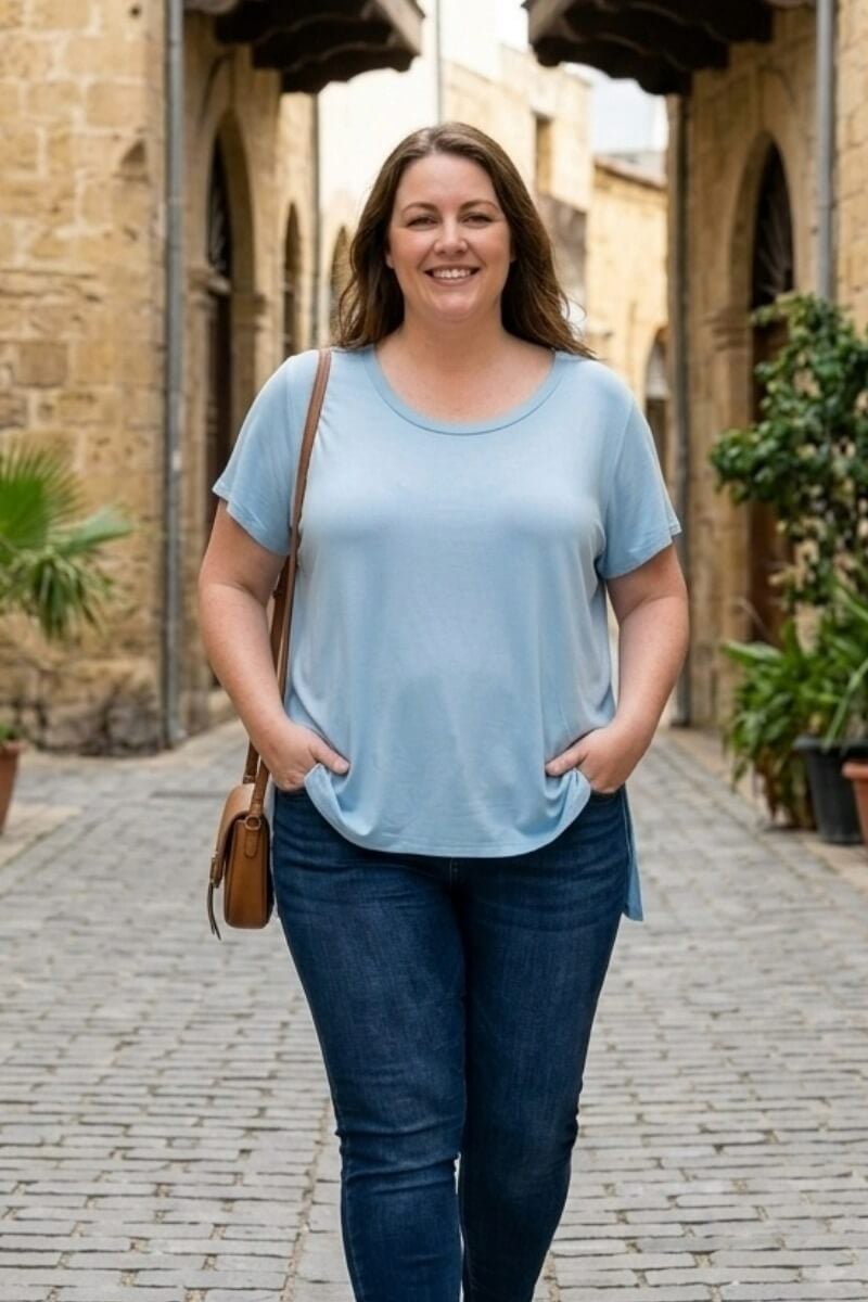 Μπλούζα viscose round neck