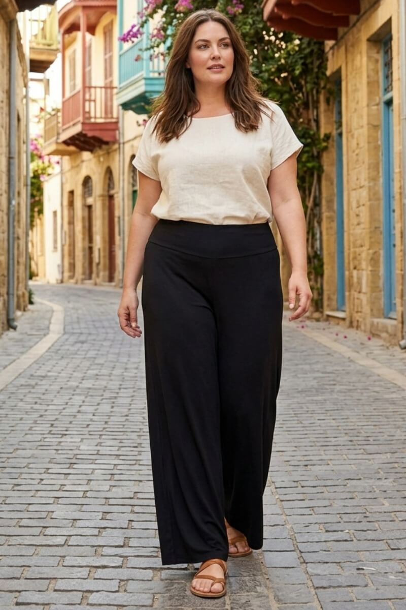 Παντελόνα Σε viscose Ύφασμα