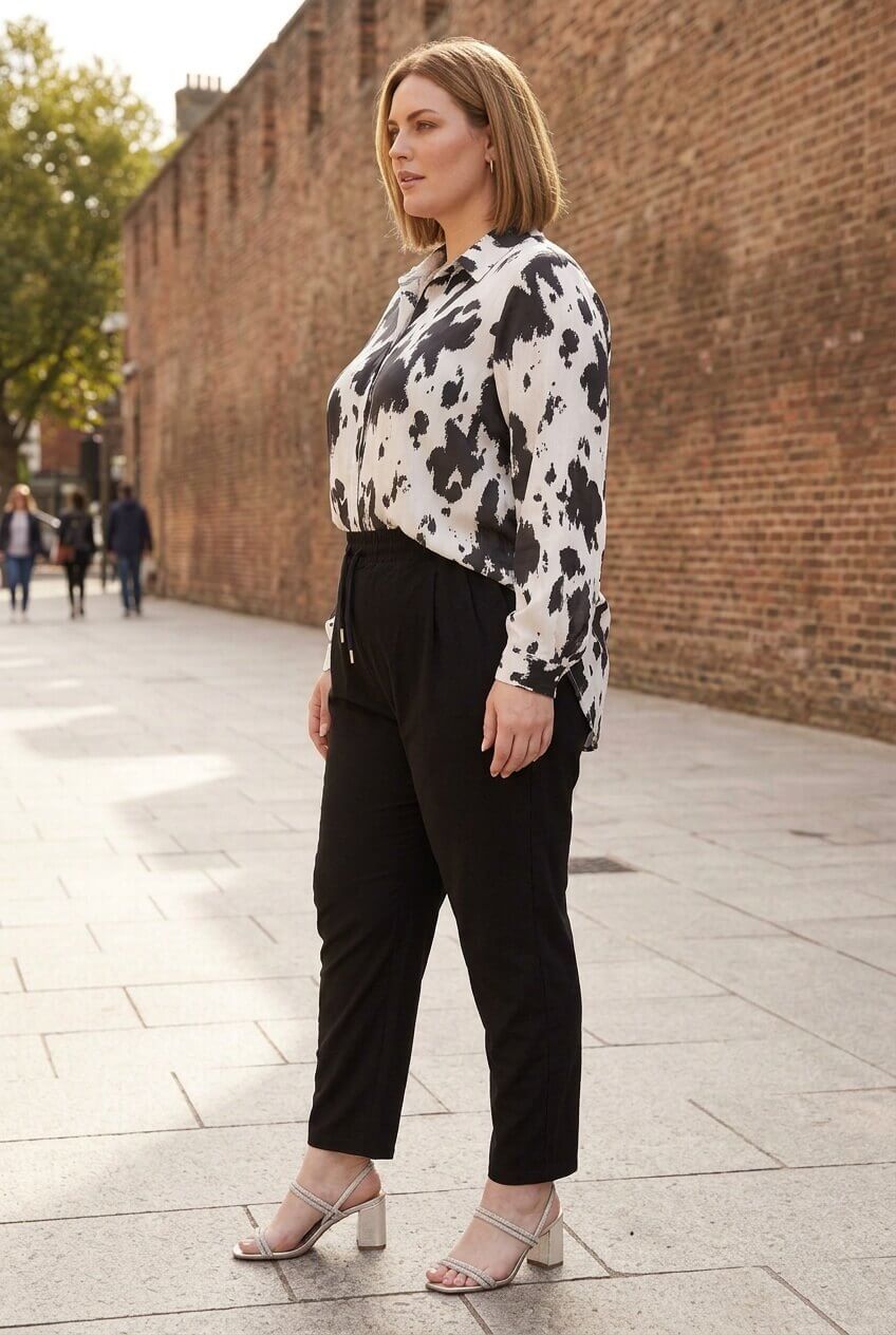 Παντελόνι super plus size elastic viscose