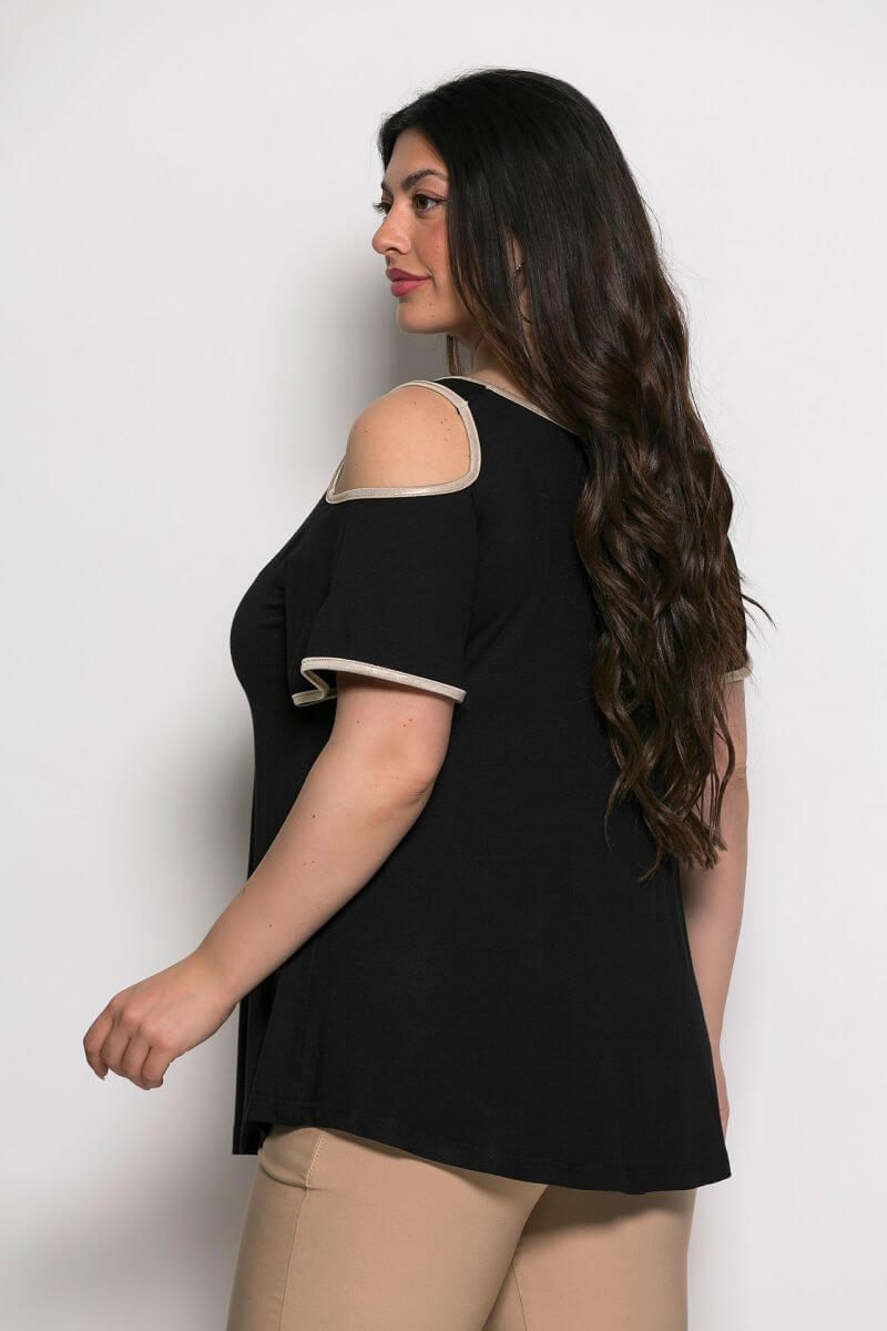 Μπλούζα Ελαστική viscose open shoulder