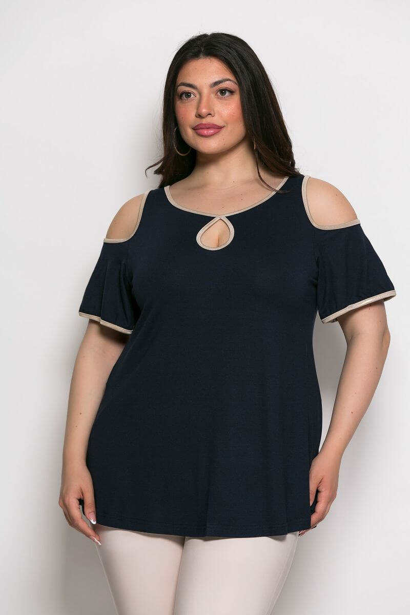 Μπλούζα Ελαστική viscose open shoulder
