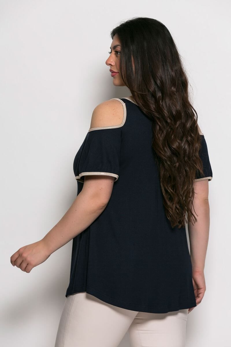 Μπλούζα Ελαστική viscose open shoulder