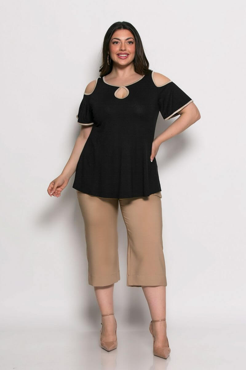 Μπλούζα Ελαστική viscose open shoulder