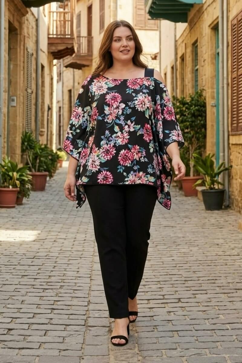 Μπλούζα Με Μία Τιράντα floral