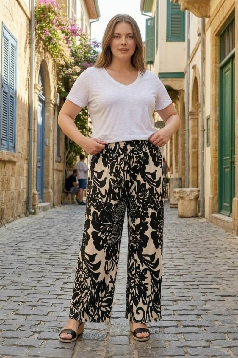 Παντελόνα Εμπριμέ Ελαστική super jersey