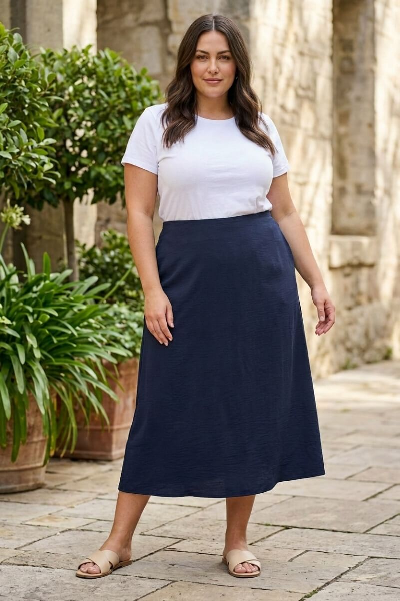 Φούστα wash look Με Τσέπες