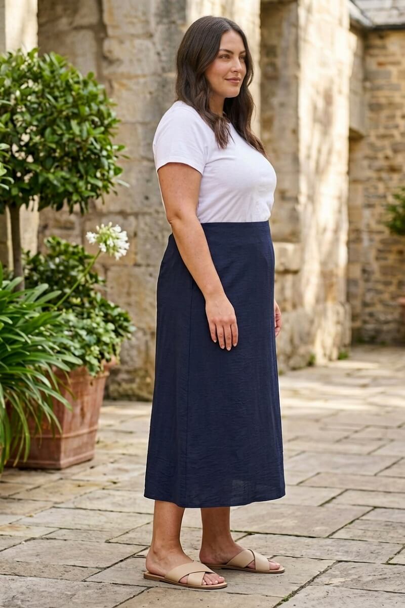 Φούστα wash look Με Τσέπες